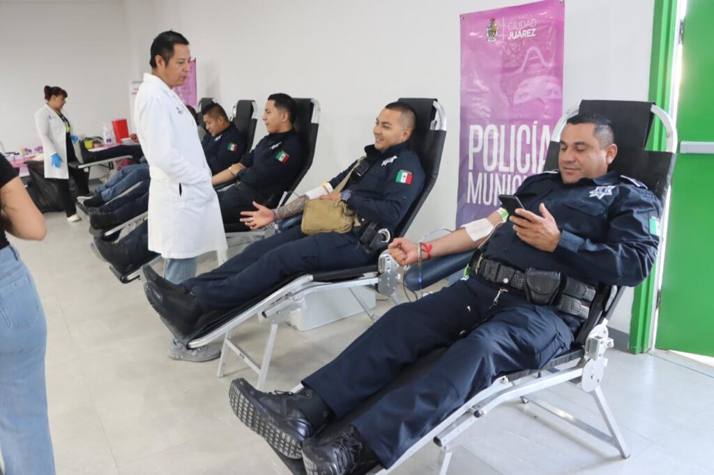 Participan Agentes De La Sspm En Campaña De Donación De Sangre