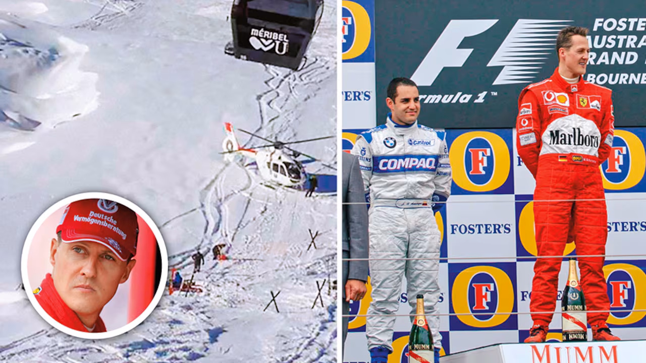 El Piloto Alemán Michael Schumacher, Siete Veces Campeón Del Mundo De Fórmula Uno, Tiene Un Accidente De Esquí En La Estación De Méribel