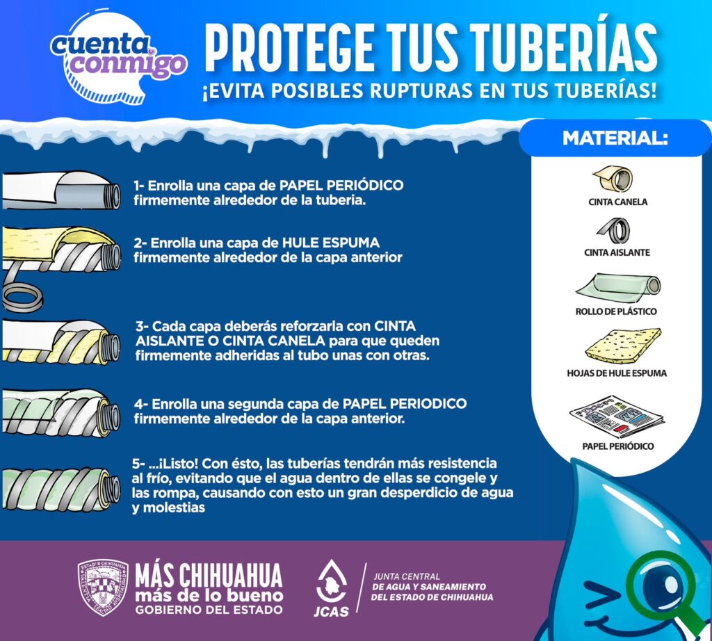 Piden Proteger Las Tuberías Para Evitar Congelamiento En Esta Temporada Invernal