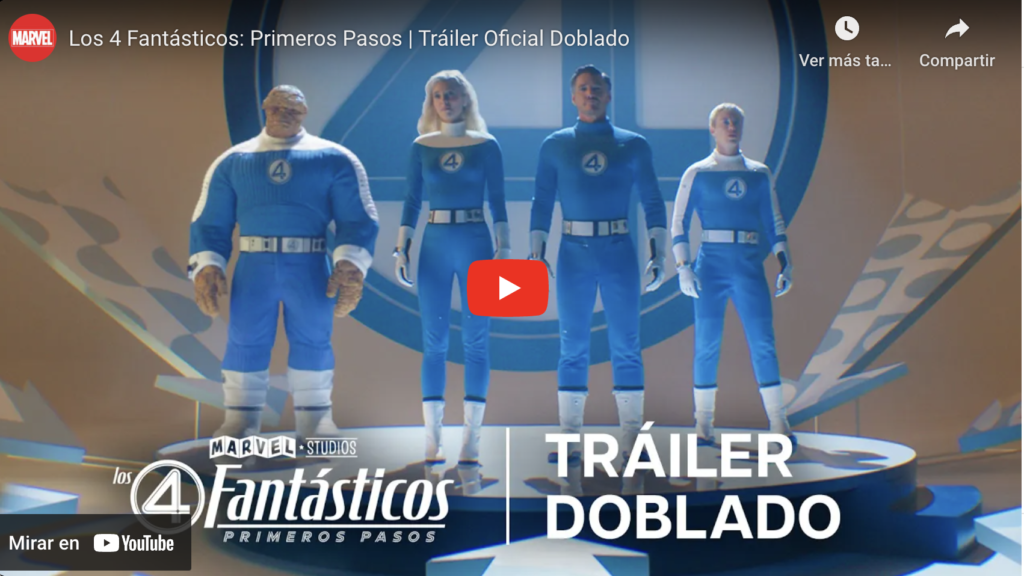 Los 4 Fantásticos Primeros Pasos | Tráiler Oficial Doblado | Marvel
