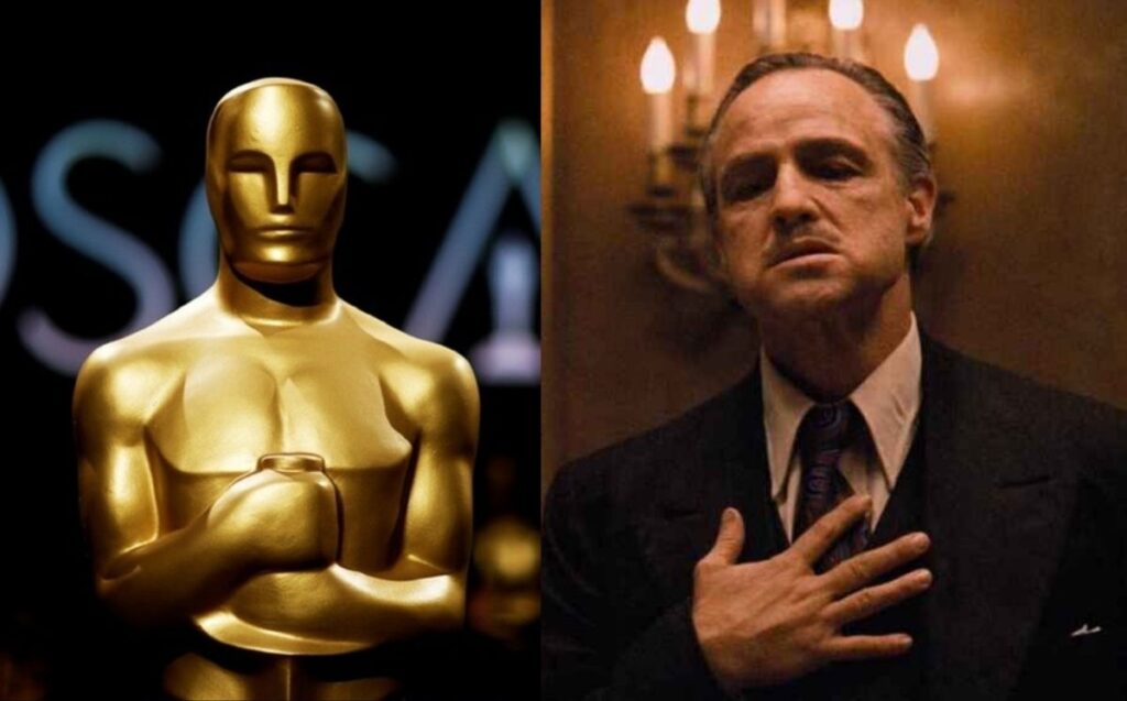 El actor estadounidense marlon brandon rechaza el premio óscar por su papel en 'el padrino'