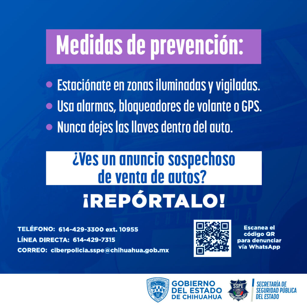 Recomendaciones de la policía cibernética para prevenir el robo de vehículos