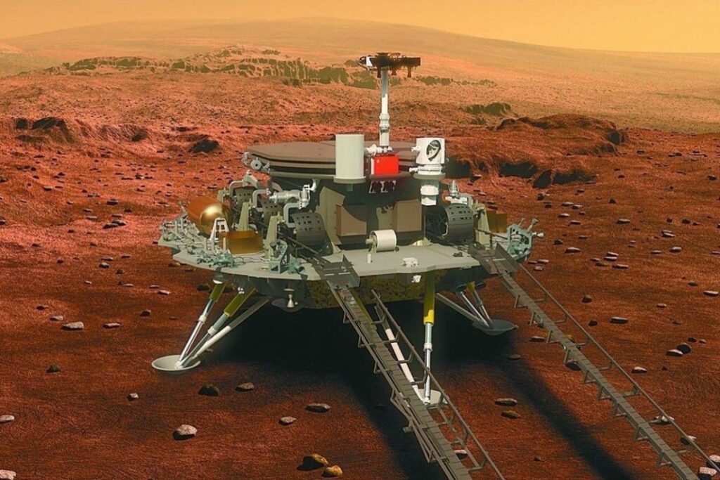 China hace historia al posar un vehículo en marte, en su primera misión al planeta rojo.