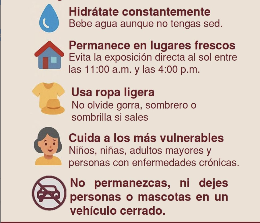 Emite dirección de salud recomendaciones para prevenir golpes de calor