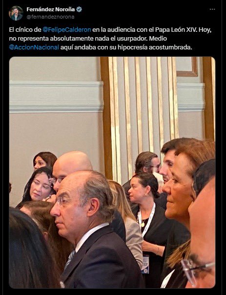 Así reaccionaron noroña y calderón tras encontrarse en audiencia del papa león xiv