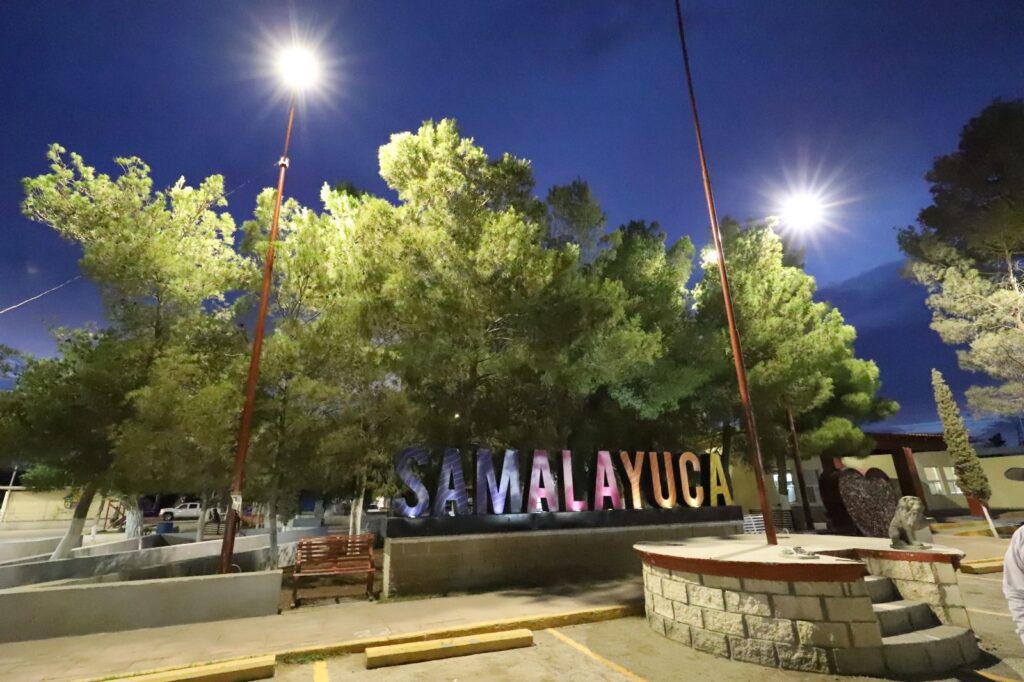Entrega alcalde pérez cuéllar modernización de alumbrado público en samalayuca