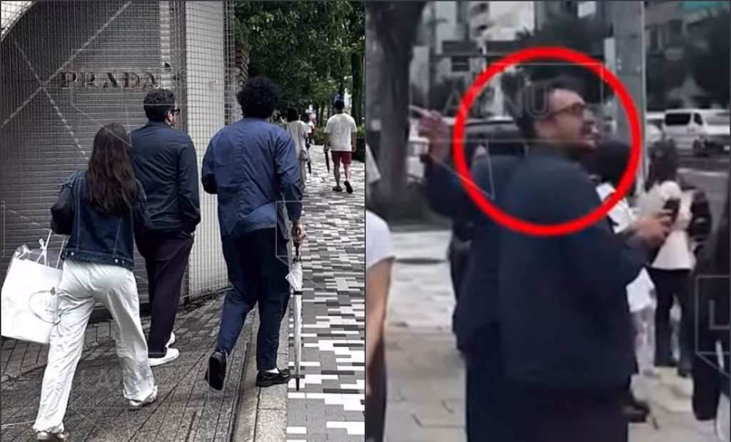 Ahora captan a ‘andy’ lópez beltrán, hijo de amlo, saliendo de una tienda prada de hotel de 5 estrellas en tokio