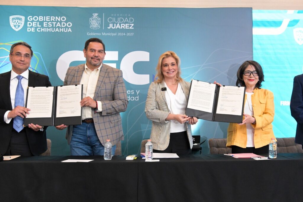 Atestiguan gobernadora y alcalde firma de carta donación del terreno para el centro de convenciones de cd juárez