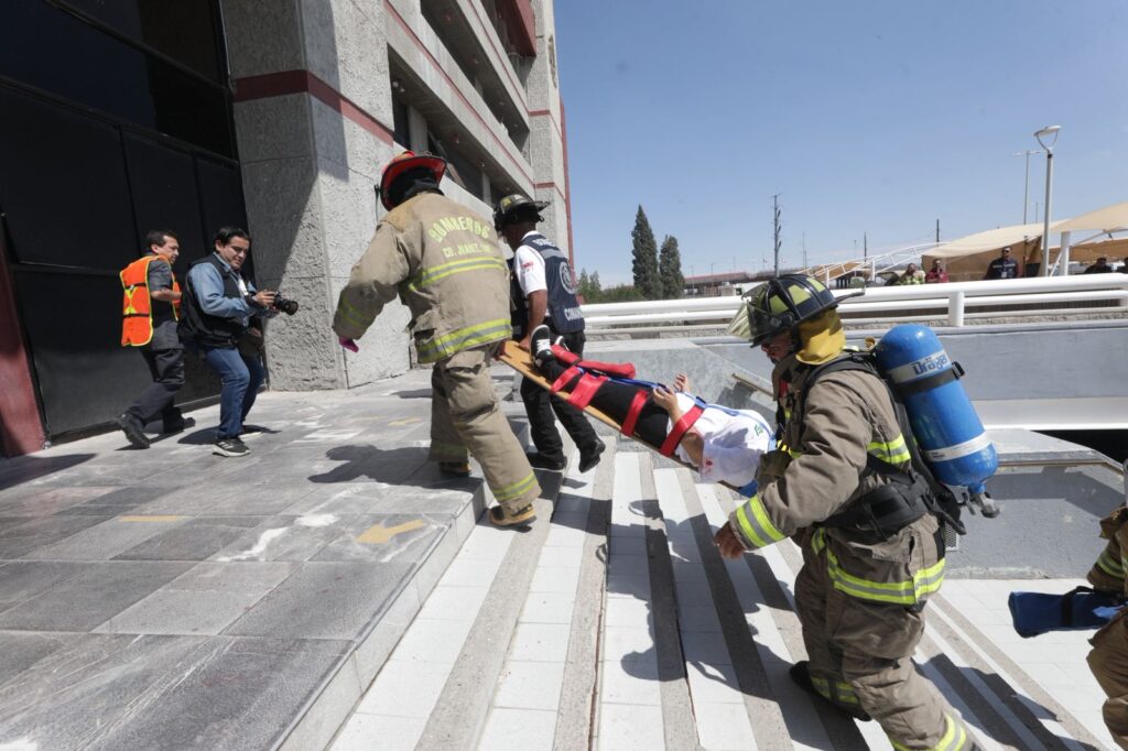 Participan corporaciones de ciudad juárez en el segundo simulacro nacional 2025