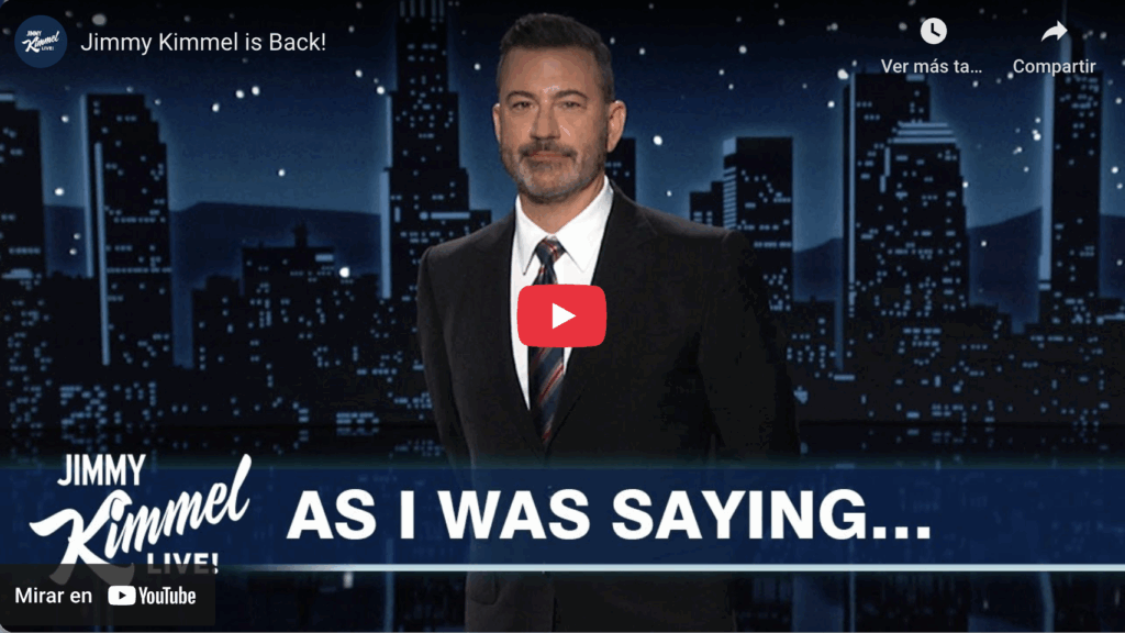 ¡jimmy kimmel ha vuelto! | así fueron las reacciones tras su polémica suspensión