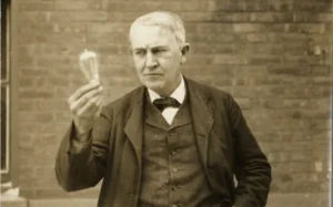 1879, el inventor estadounidense, thomas alva edison, inventa la bombilla de luz eléctrica