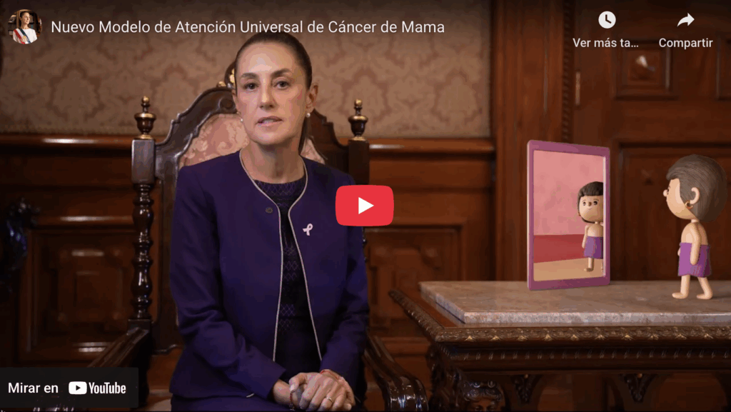 Sheinbaum anuncia nuevo modelo de atención universal contra cáncer de mama