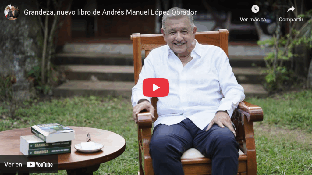 Reaparece andrés manuel lópez obrador y presenta su nuevo libro titulado grandeza