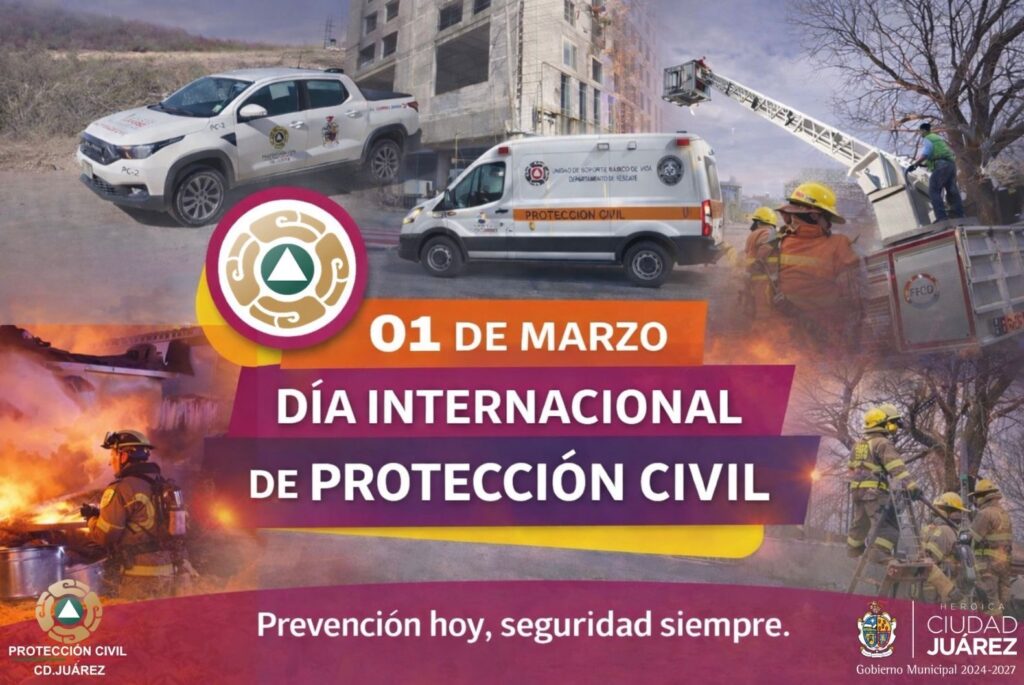 Conmemoran en juárez el día internacional de protección civil este 1 de marzo