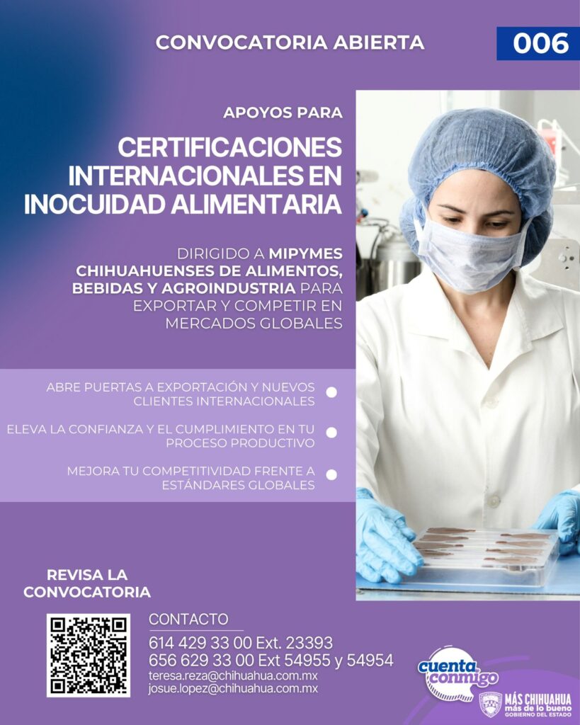 Mipymes agroindustriales a certificación internacional en inocuidad alimentaria