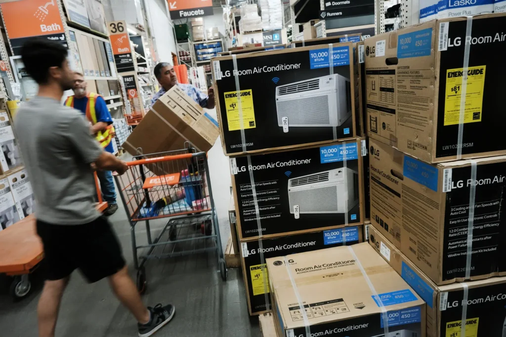 More air conditioners crank up as heat wave wilts large part of us