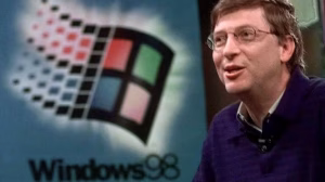 1998, el presidente de microsoft, bill gates, presenta en chicago (eeuu) su nuevo sistema operativo windows 98