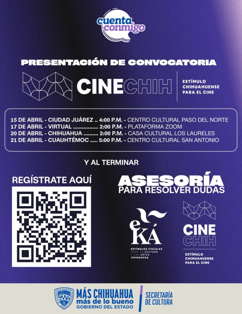 Habrá asesorías para artistas y creadores interesados en convocatorias eká y cinechih