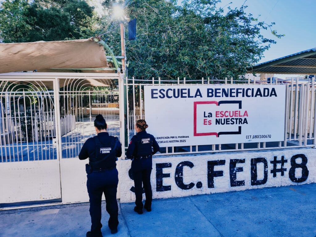 Vigila policía municipal las escuelas durante vacaciones para garantizar protección