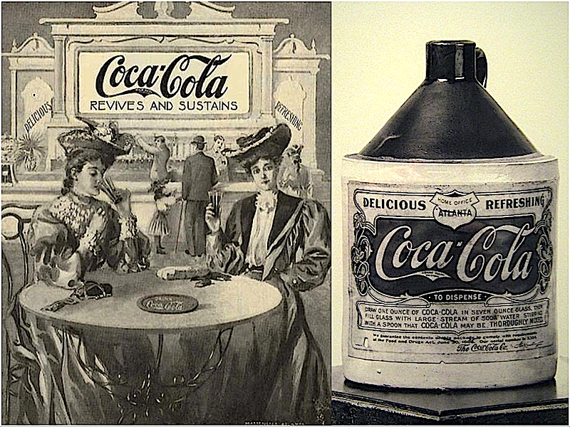 1886, concebida inicialmente como un remedio para aliviar la digestión, comienza en una farmacia de atlanta la comercialización de la coca cola, la bebida más vendida e imitada del mundo
