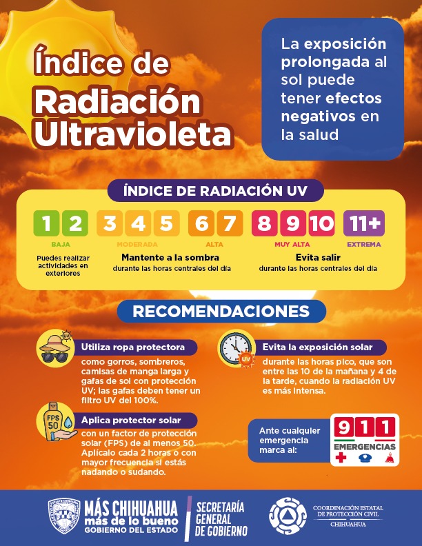 Alerta protección civil por altas temperaturas y fuertes ráfagas de viento en la entidad