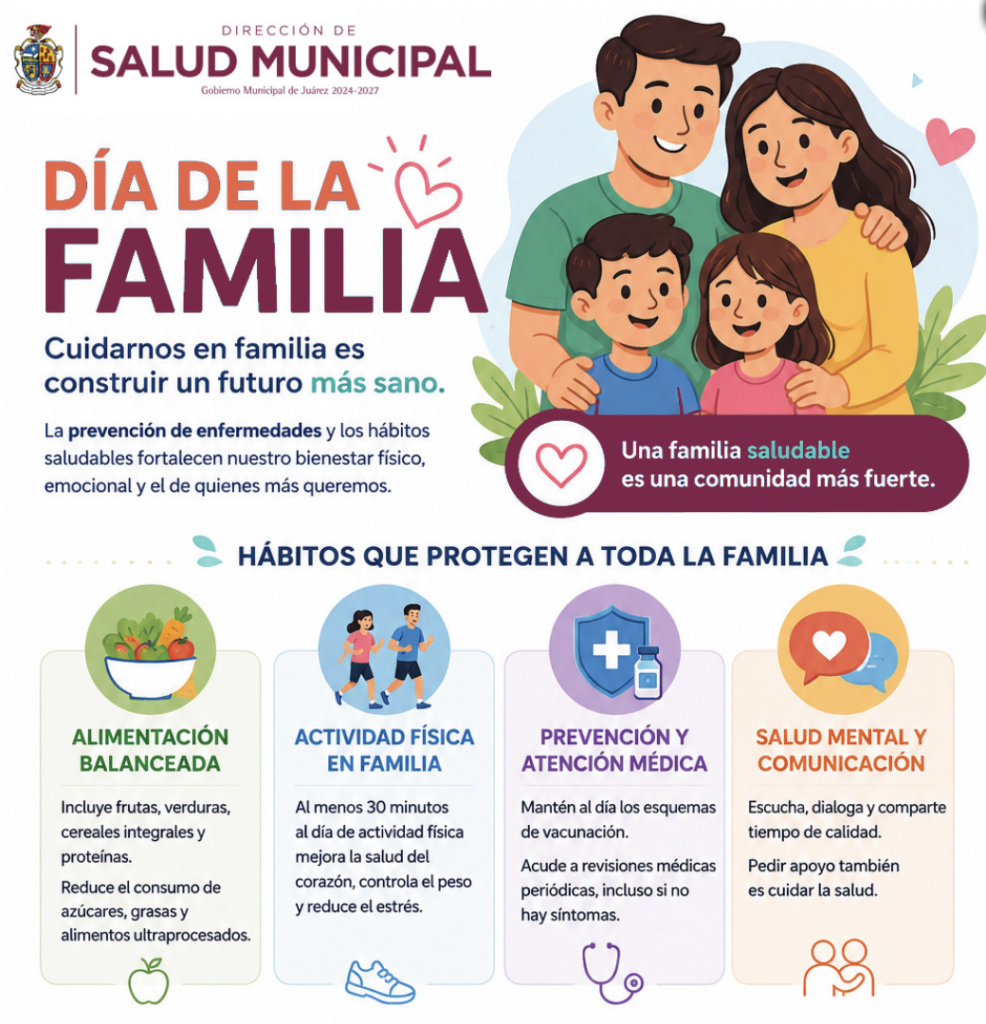 En el día de la familia piden a juarenses fortalecer hábitos saludables en el hogar