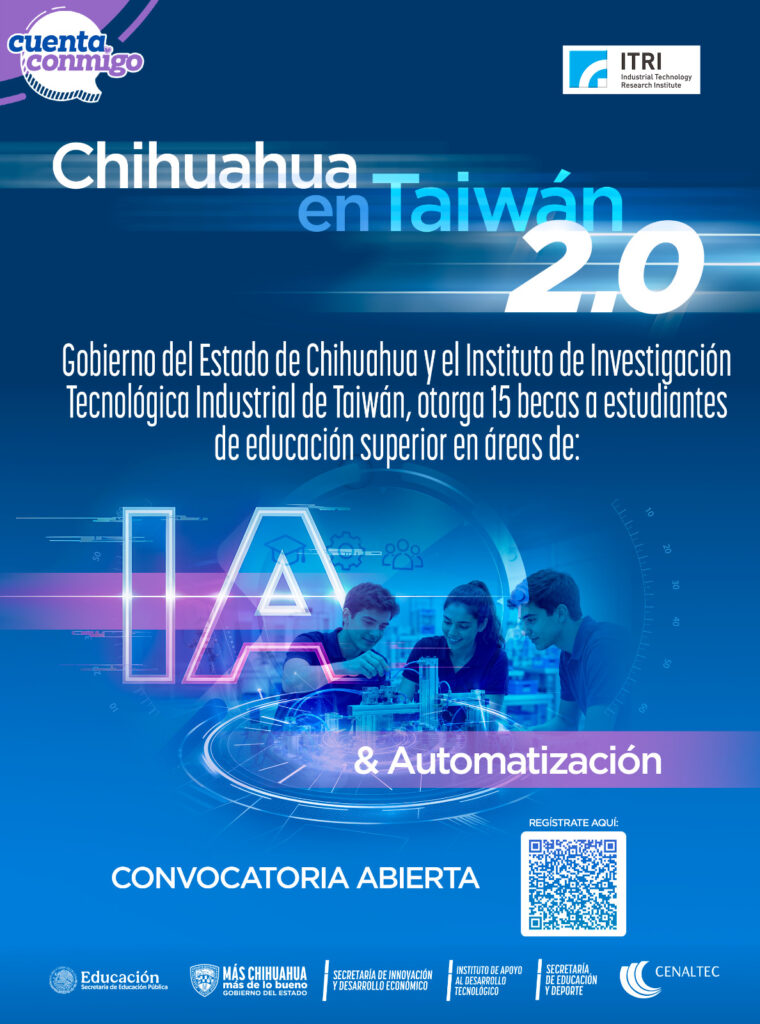 Gobierno estatal lanza otra convocatoria para becas de capacitación en taiwán