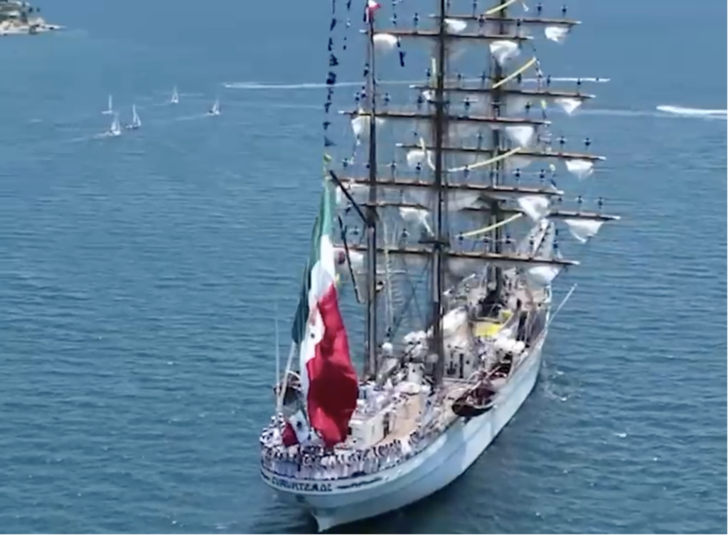 Buque Escuela Cuauhtémoc regresa al mar; zarpa tras accidente de 2025 en NY