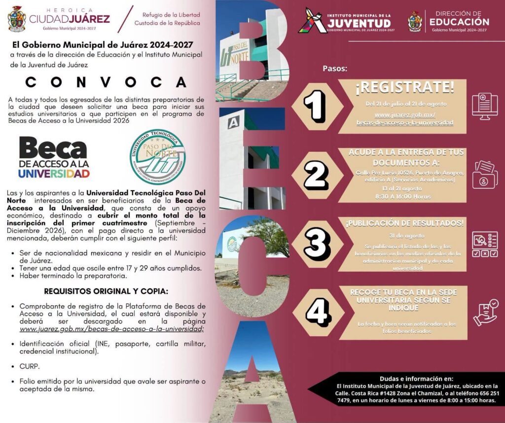 Sigue abierta convocatoria de becas de acceso para los estudiantes de la UTPN