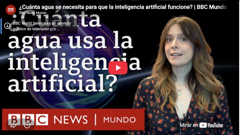 ¿Cuánta agua se necesita para que la inteligencia artificial funcione? | BBC Mundo