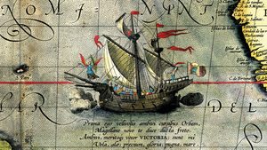 1522, Juan Sebastián Elcano completa la primera circunnavegación de la tierra al arribar en el puerto gaditano de Sanlúcar de Barrameda