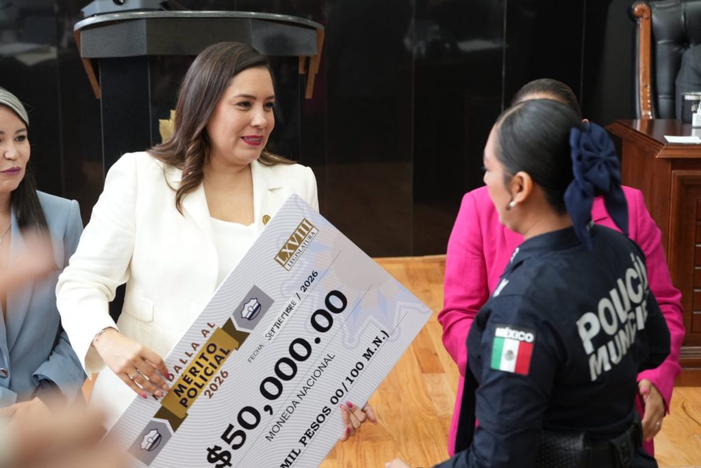 Reconoce Congreso del Estado a cuatro agentes de la SSPM