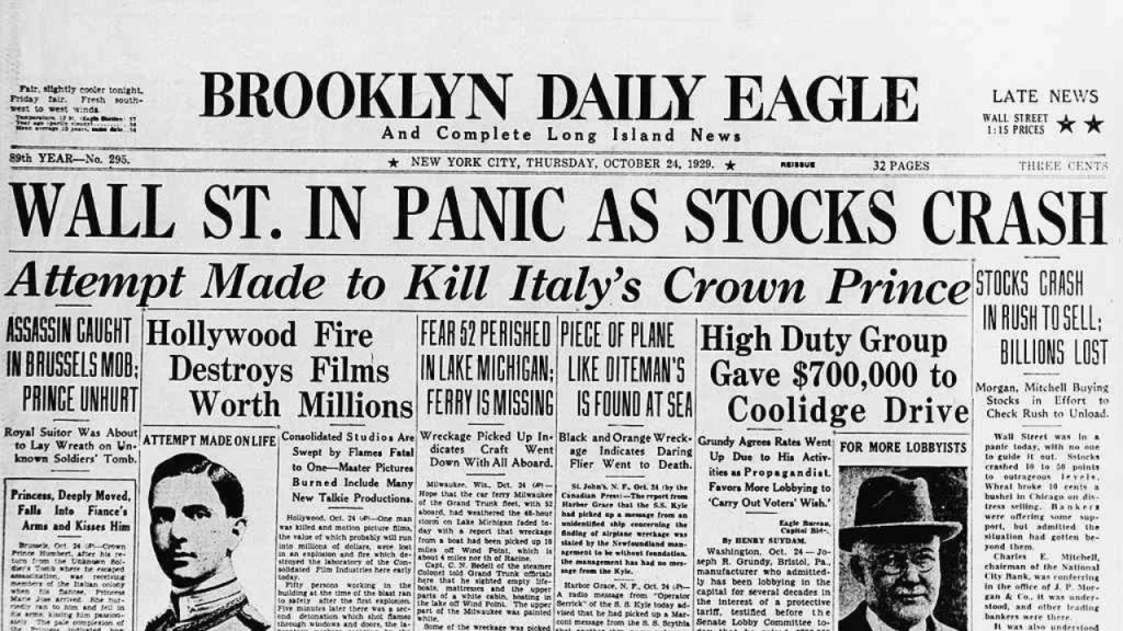 1929, se registra el %22Jueves Negro%22 en la Bolsa de Nueva York