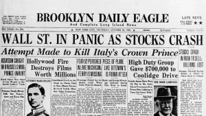 1929, se registra el %22Jueves Negro%22 en la Bolsa de Nueva York