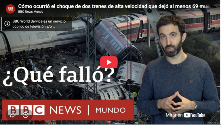 Video Cómo ocurrió el choque de trenes de alta velocidad que dejó 69 muertos en España